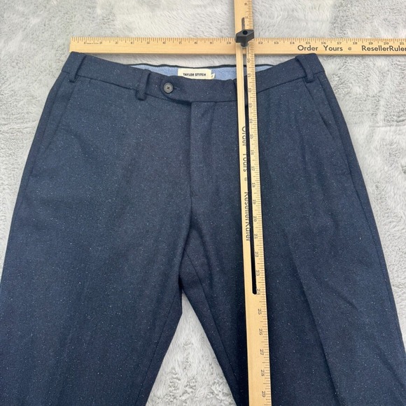 Taylor Stitch Dress Pants Mens 31 Navy Blue Tweed Wool Oxford Straight Leg - Picture 5 of 8